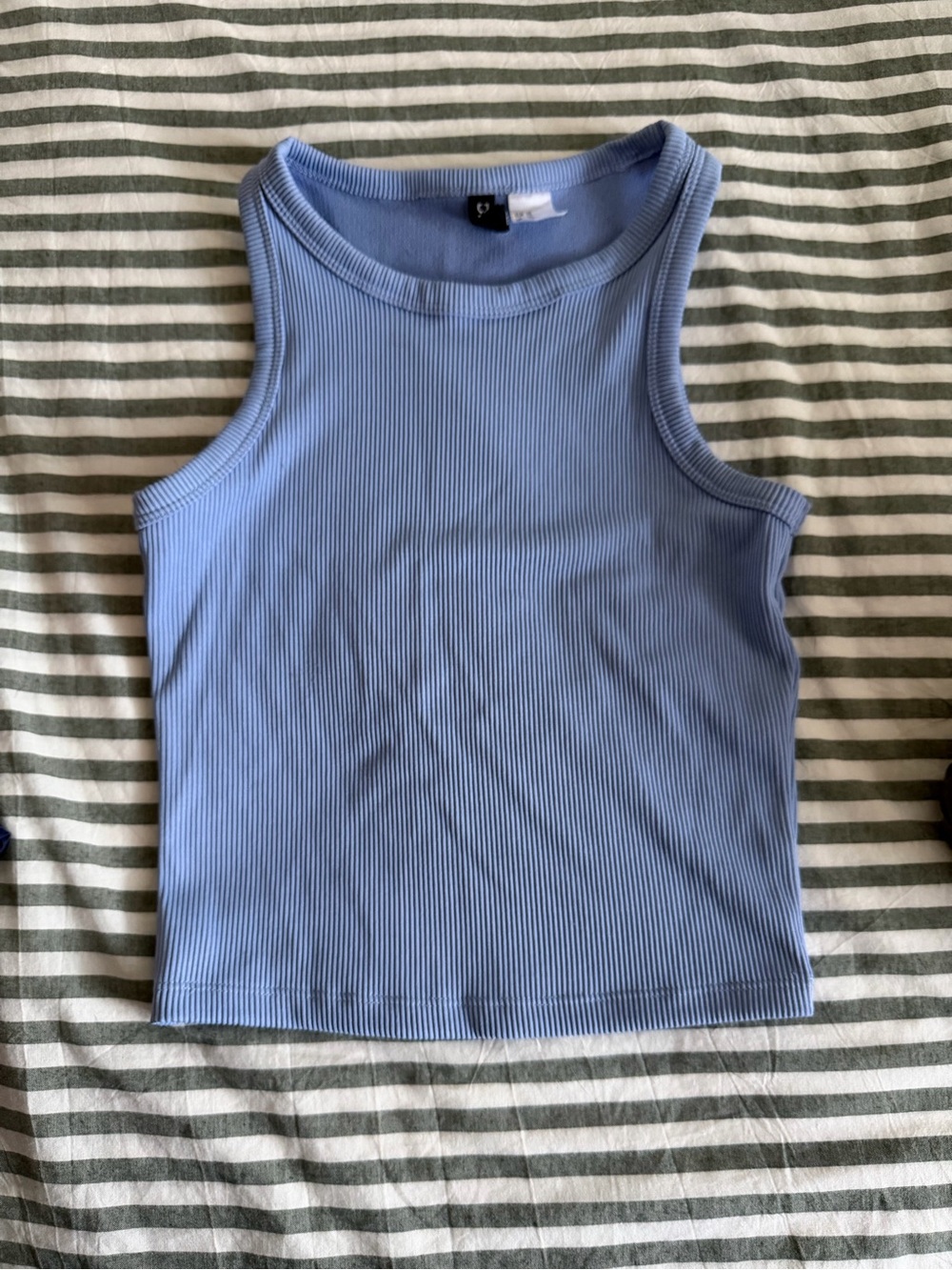 H&M Light Blue Ribbed Tank Top